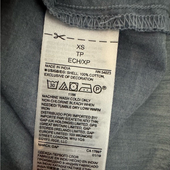 Blouse - cotton, blueish gray, GAP - Picture 4 of 6